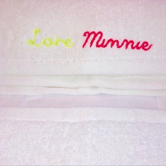 🍁3/$10 NWT Minnie Mouse DISNEY Terry Wash Cloth 4 Minnie Linens Embroidery Pink - Picture 6 of 8